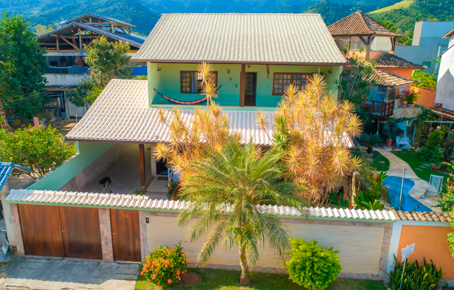 Vista aérea da Casa dos Sonhos em Vargem Grande